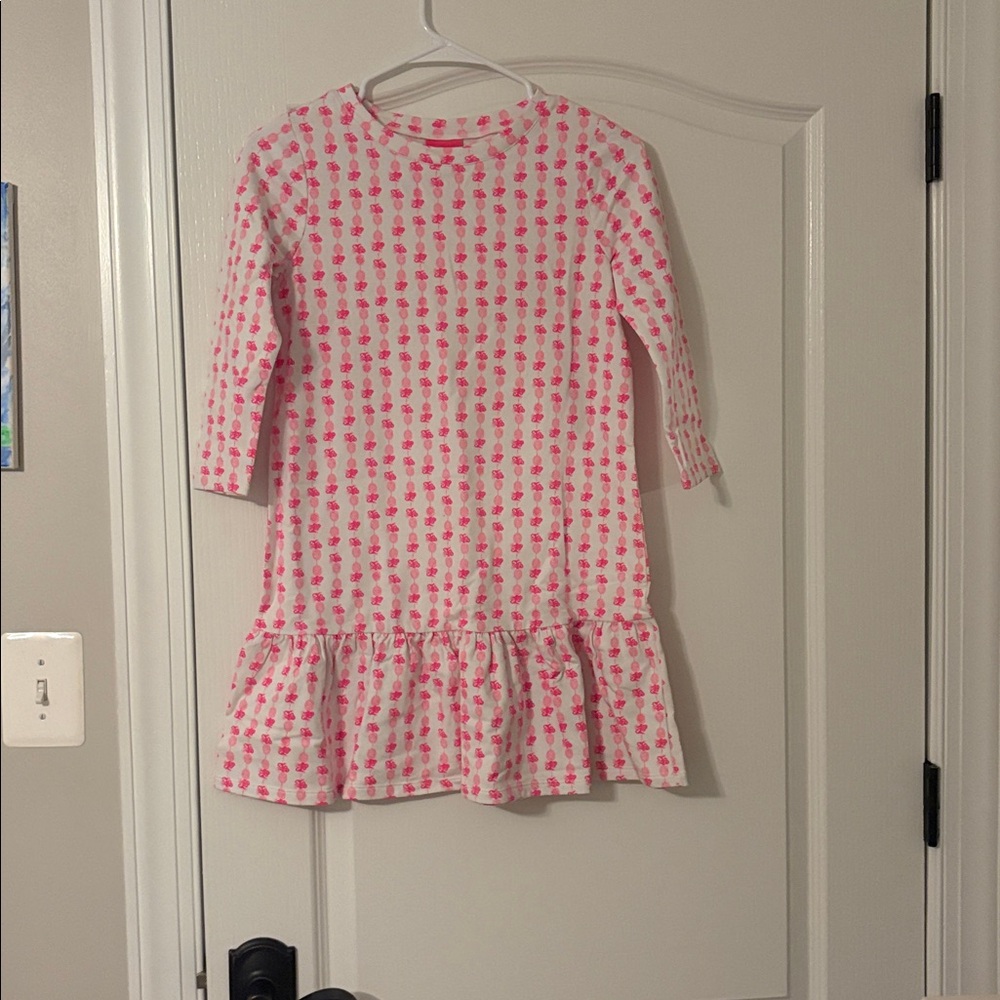pink and white lilly pulitzer girls dress